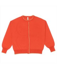 Pitta Re:)/ピッタリ Pitta Re:) 【Pitta Re:)】 ニット 配色クルーカーディガン オレンジ レディース/505176903