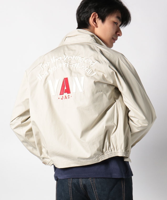 大人気 VAN JACKET ヴァン ジャケット 刺繍ロゴ ダウンジャケット 黒