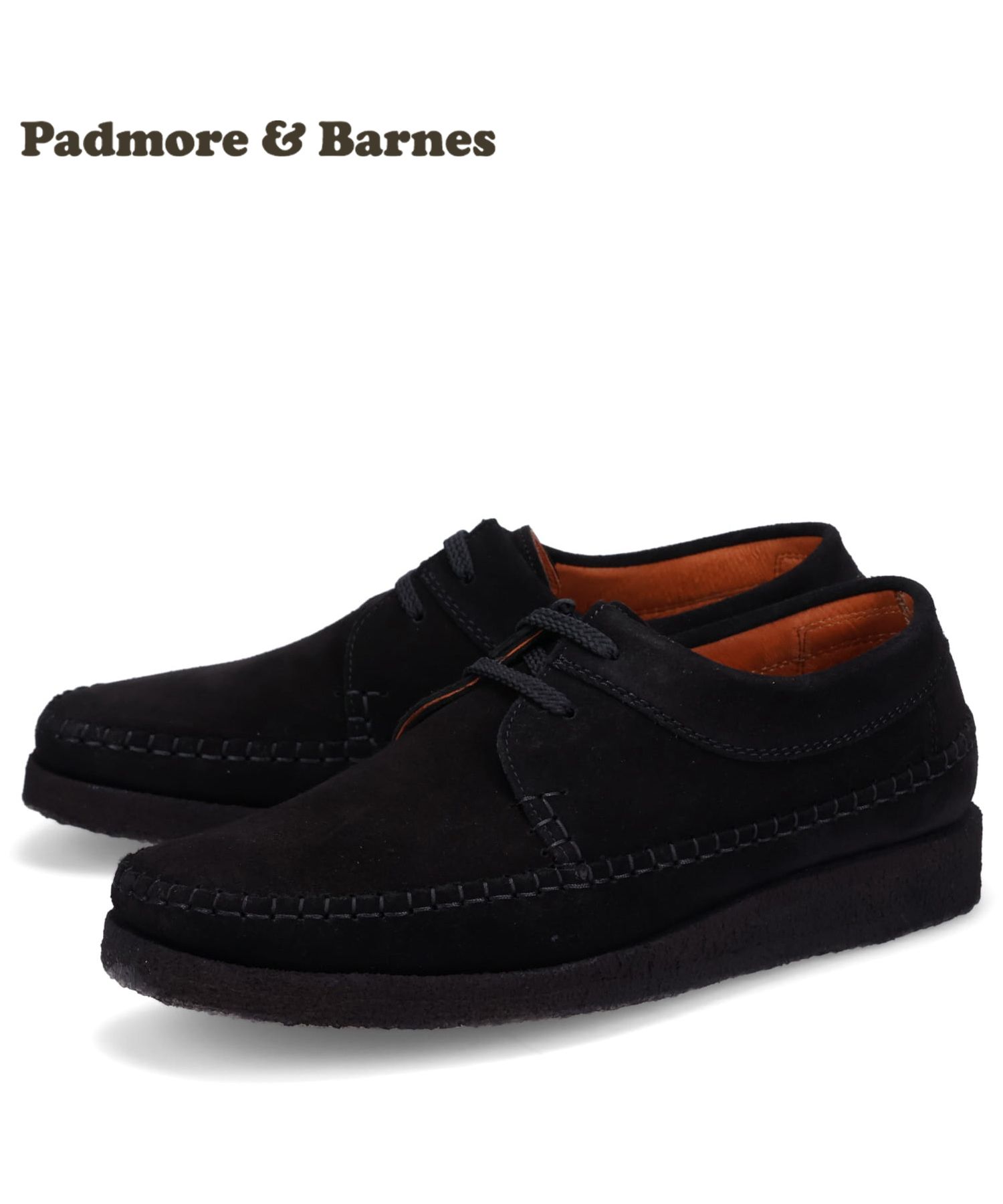 黒 スエード ローファー　Padmore&Barnes 黒 スエード ローファーPadmore&Barnes