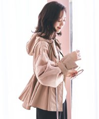 RUIRUE BOUTIQUE/ルイルエブティック RUIRUE BOUTIQUE オーガンジースリーブダブルペプラム ショートマウンテンパーカー/505168046