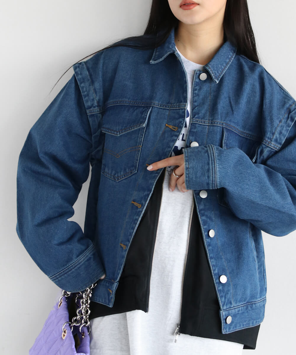 格安爆買い】 [LASUD] 異素材ドッキング オーバーシャツ MAGASEEK