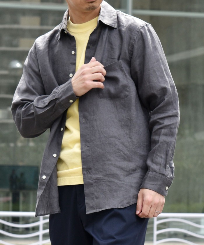 INDIVIDUALIZED SHIRTS 麻 リネン長袖 15ハーフ（【楽天市場