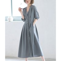 RUIRUE BOUTIQUE/2wayフロントボタンタックワンピース「U751」/505167677