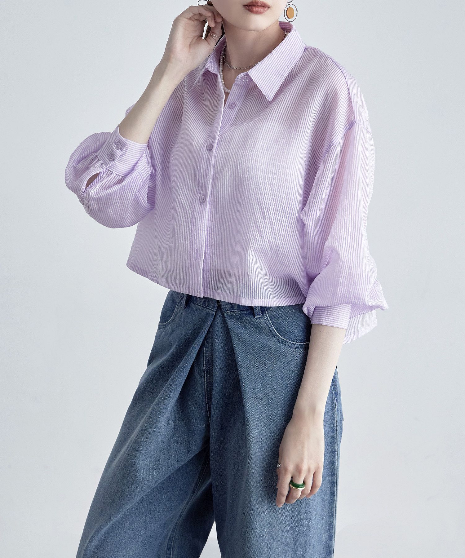 シアーシャツシリーズ クロップド丈 シアーシャツシリーズ クロップド丈 | NATURAL BEAUTY BASIC