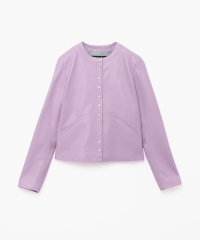 agnes b. FEMME/CU32 VESTE レザーカーディガンプレッション/505167420