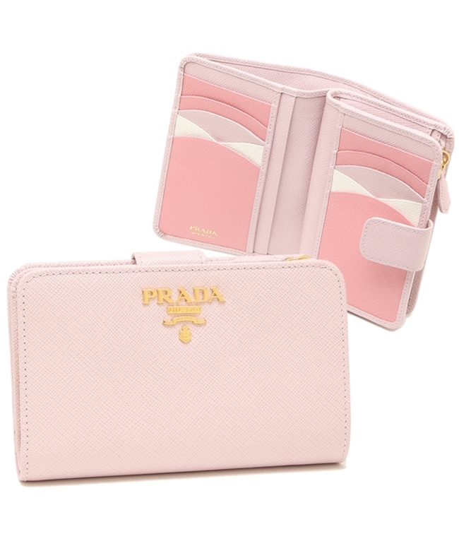 プラダ(PRADA) ピンク 財布 レディース二つ折り財布 | 通販・人気