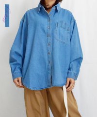 ARGO TOKYO/Big Pocket Denim Shirt 23001　ビッグポケットデニムシャツ　デニム　シャツ　ブラウス　トップス　春　秋　新作/505183603