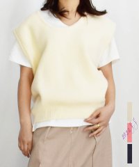 ARGO TOKYO/2023年SS新作　Crew－neck Color Knit Vest　25059　クルーネックカラーニットベスト　ニットベスト　ニットジレ　ニットトップス　ト/505183605