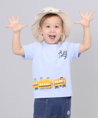 KP BOY/KPBOY(ケーピーボーイ)電車プリントのカラー杢天竺半袖Tシャツ(80～90)/505087578