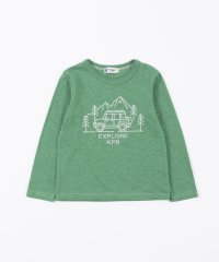 KP BOY/KPBOY(ケーピーボーイ)【日本製】車＋山刺繍ラフコット天竺長袖Tシャツ(100～130)/505087622