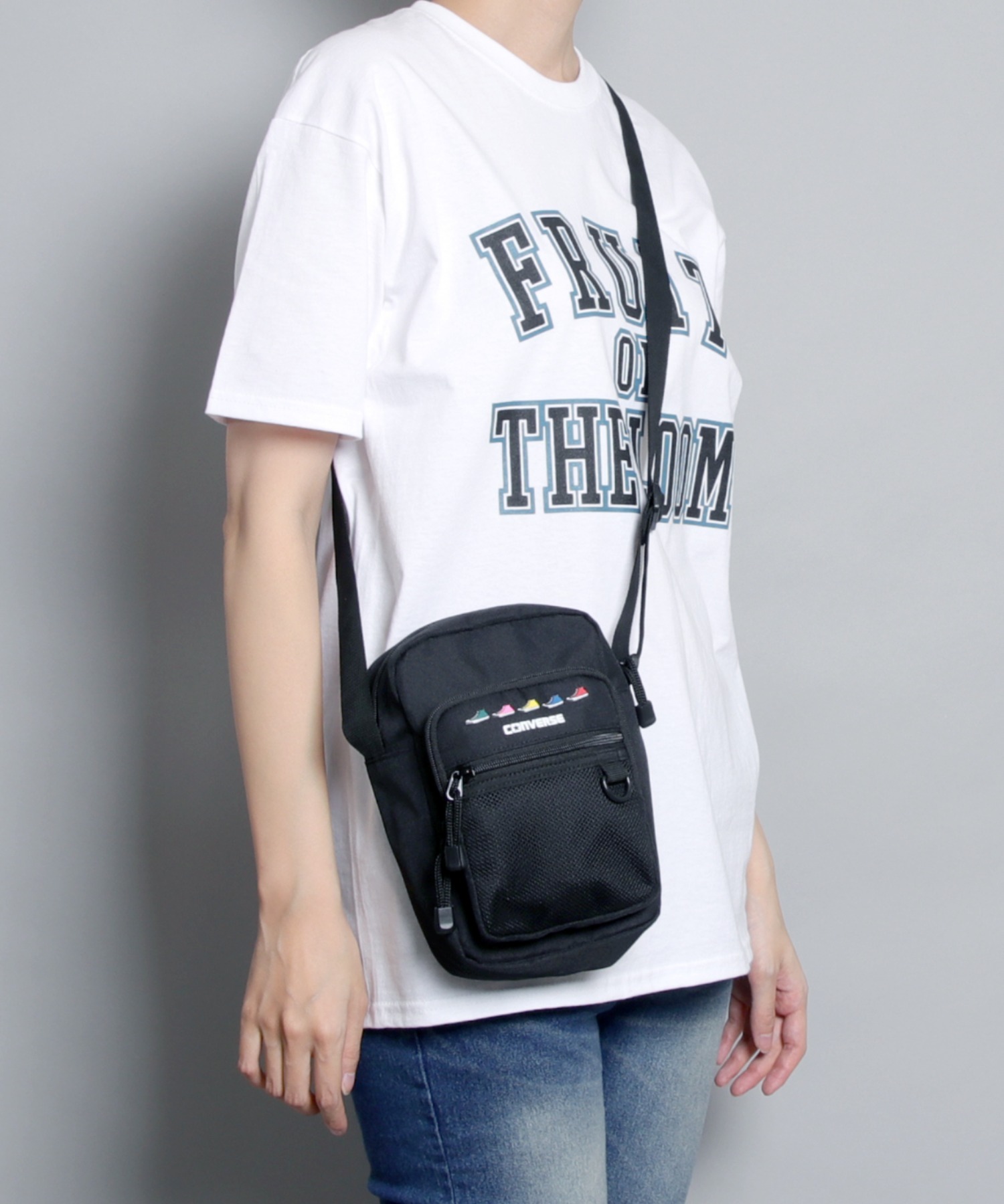 ショルダーバッグ・ポシェット Monaco Flap Shoulder Bag Black Mesh shoulder bag/メッシュ ショルダー バッグ（ショルダー
