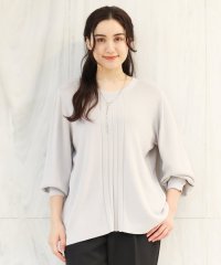eur3/【大きいサイズ】フロントラインパフスリーブニットニット/505184398