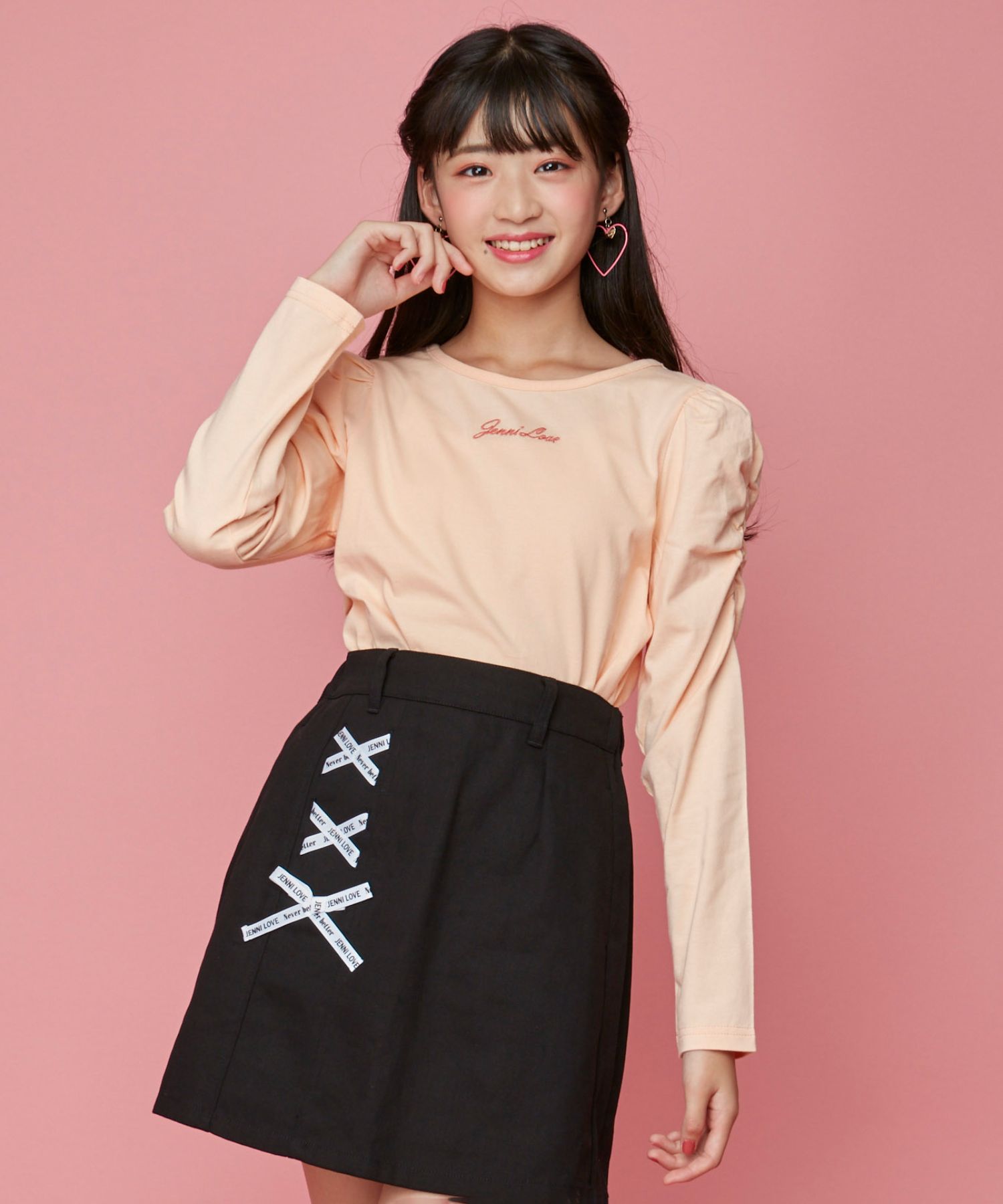 ジェニィ jenni 130 140 バック リボン ロンT 長袖 Tシャツ ジェニィ jenni 130 140 バック リボン ロンT 長袖 Tシャツ