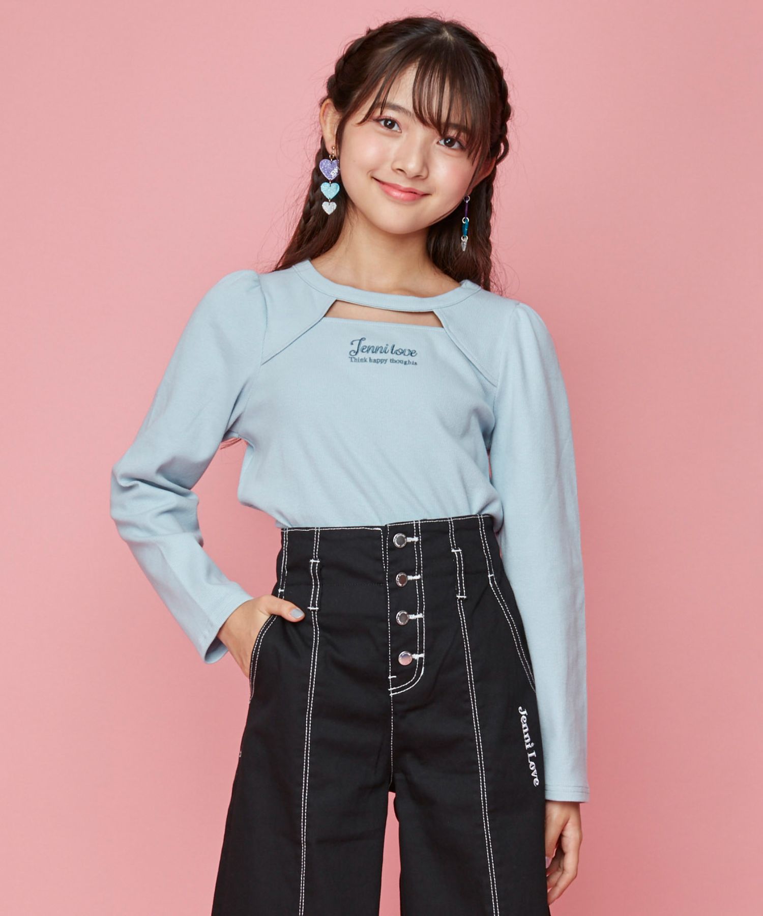 ジェニィラブ JENNI love 前あきテレコトップス(505184610 ジェニィラブ JENNI love 前あきテレコトップス(505184610