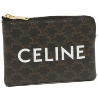 CELINE/セリーヌ CELINE カードケース フラグメントケース トリオンフキャンバス ロゴ コインケース ブラック レディース CELINE 10C662CA2 38/505185717