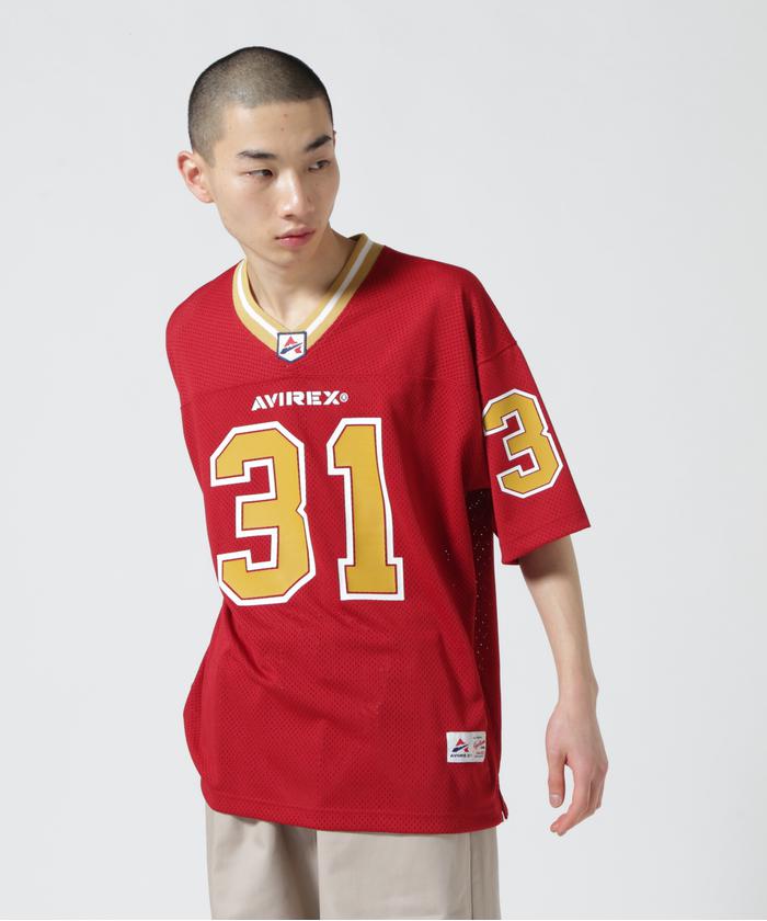 セール】MESH FOOTBALL GAME T－SHIRT / メッシュ フットボール