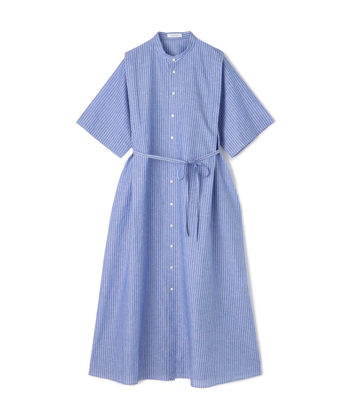 セール 40%OFF】コットンリネンソリッド スタンドカラーシャツ