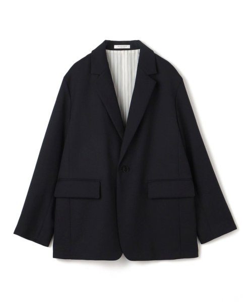 セール】ポリエステルウールバーズアイ テーラードジャケット(505186003) MACPHEE(MACPHEE) d fashion ノーリーズライト 上品 ウール シングル テーラードジャケット 黒 38