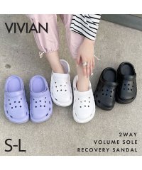 Vivian/2WAY厚底リカバリークロッグサンダル/505189832