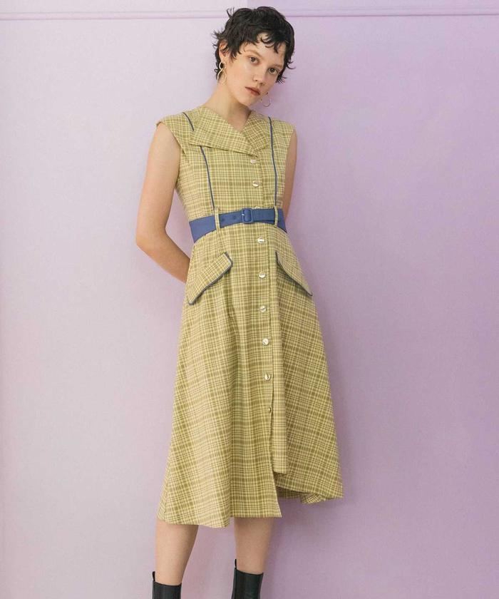 セール 30%OFF】バックセーラーカラーノースリーブワンピース セール 30%OFF】バックセーラーカラーノースリーブワンピース