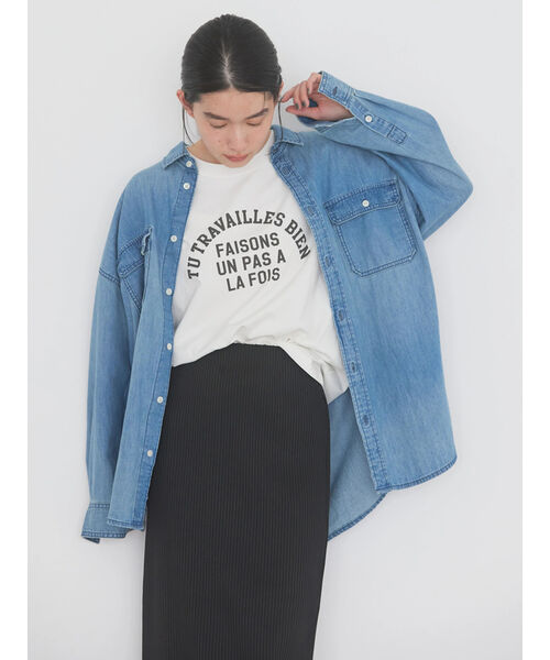 セール 50%OFF】Wポケットデニムシャツ(505193618) | アメリカン セール 50%OFF】Wポケットデニムシャツ(505193618) | アメリカン