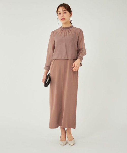 シアー トップス × キャミソール 2WAY ワンピース(505173863) グリーンレーベルリラクシング(green label relaxing) d fashion green label relaxing トップス