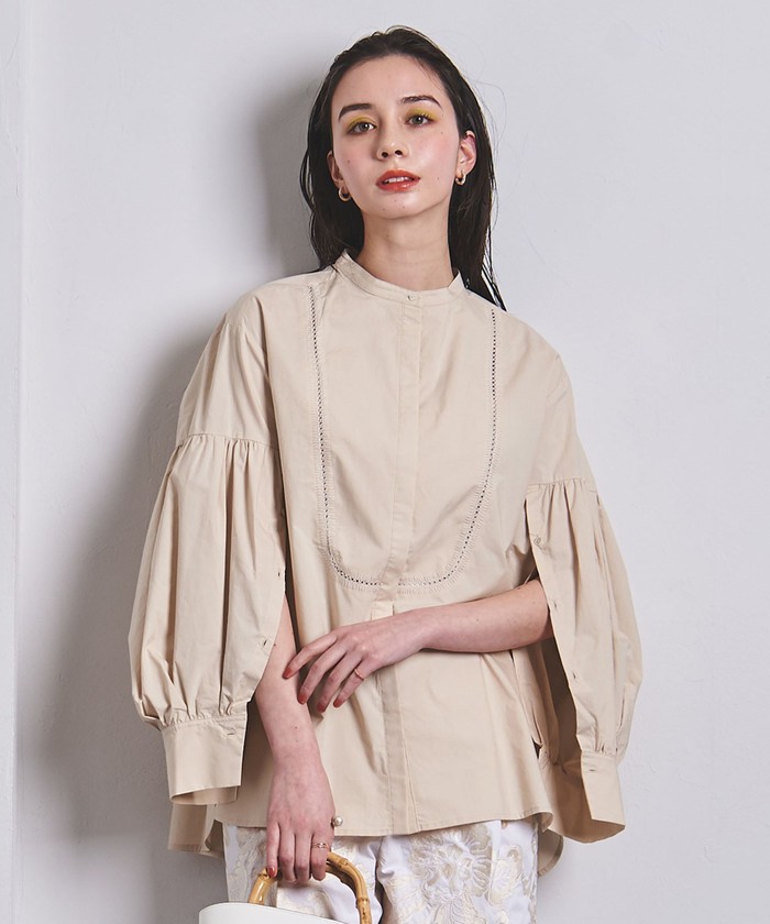 新品】MARILYN MOON ボリュームスリーブニットブラウス