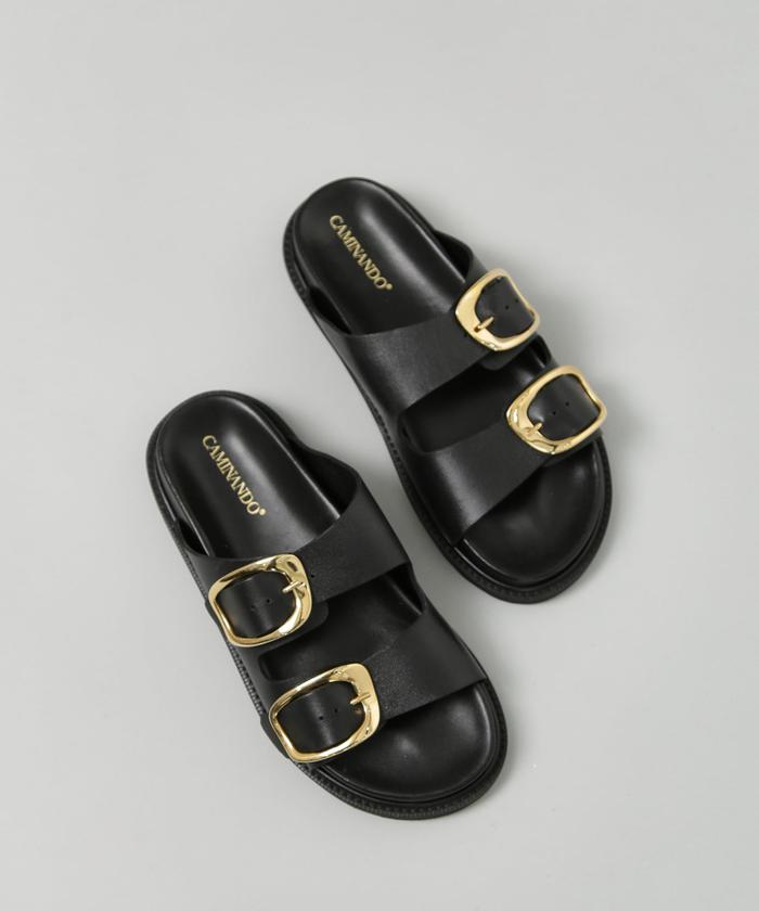 セール】CAMINANDO/DOUBLE BUCKLE SANDALS(505133540) | ナノ