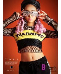 bombshell/ボムシェル bombshell 長袖カットソー メッシュ トップス カットソー sexy 長袖 シースルー フィッシュネット 海外ファッション ショート丈 イベ/505189088