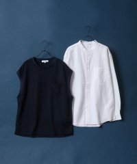 ANPAS/アンパス ANPAS 【ANPAS】3WAY 鹿の子ベスト＆オックスフォードバンドカラーシャツ 2点セット メンズ 長袖 シャツ ベスト/505196232