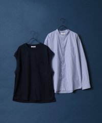 ANPAS/アンパス ANPAS 【ANPAS】3WAY 鹿の子ベスト＆オックスフォードバンドカラーシャツ 2点セット メンズ 長袖 シャツ ベスト/505196232