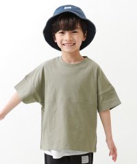 devirock/無地＆切替 オーバーサイズ 半袖Tシャツ 子供服 キッズ ベビー 男の子 女の子 トップス 半袖Tシャツ Tシャツ /505199284