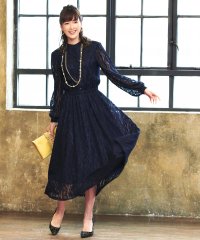 RUIRUE BOUTIQUE/プチハイネックロングレースワンピース「U697」/505200295