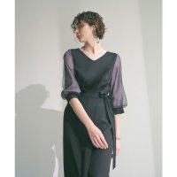 RUIRUE BOUTIQUE/チュール＆シフォンスリーブタイトワンピース「U919」/505200307