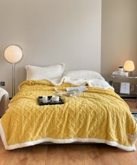 aimoha/アイモハ aimoha 【100x150cm】ケーブル編み風大判サイズモコモコブランケット毛布/505203370