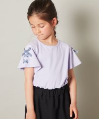 a.v.v(KID'S)/[100－130]レースアップリボンスリーブＴシャツ/505093620