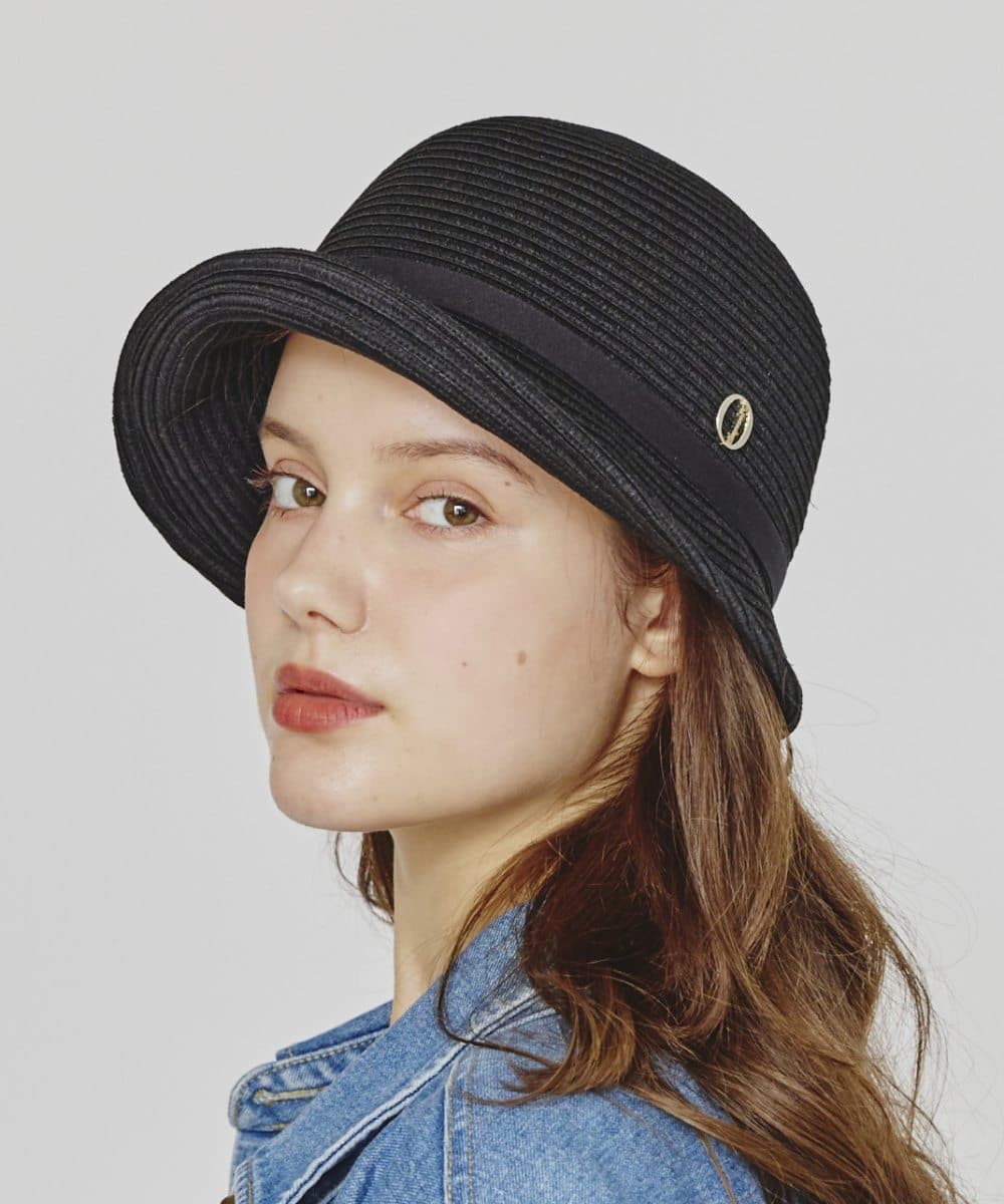 Chapeau d' O Lame Silk Braid Breton | 57.5cm(75) BLACK (01