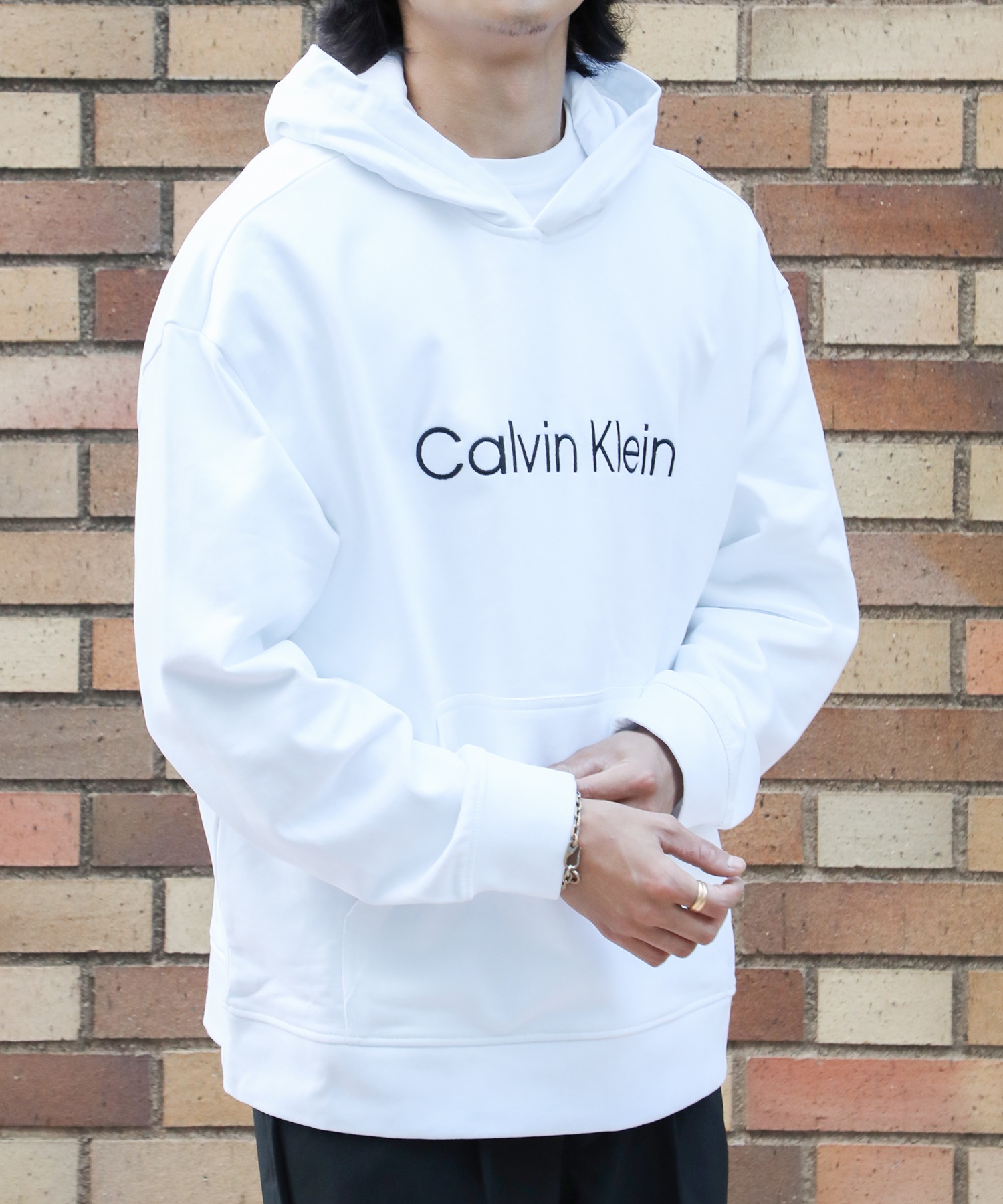 セール】【Calvin Klein / カルバンクライン】ロゴ刺繍スウェット