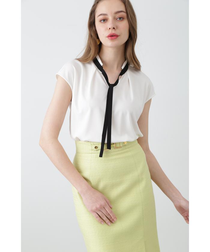 ◇バイカラーボウタイカットソー(505204862) | ピンキー アンド