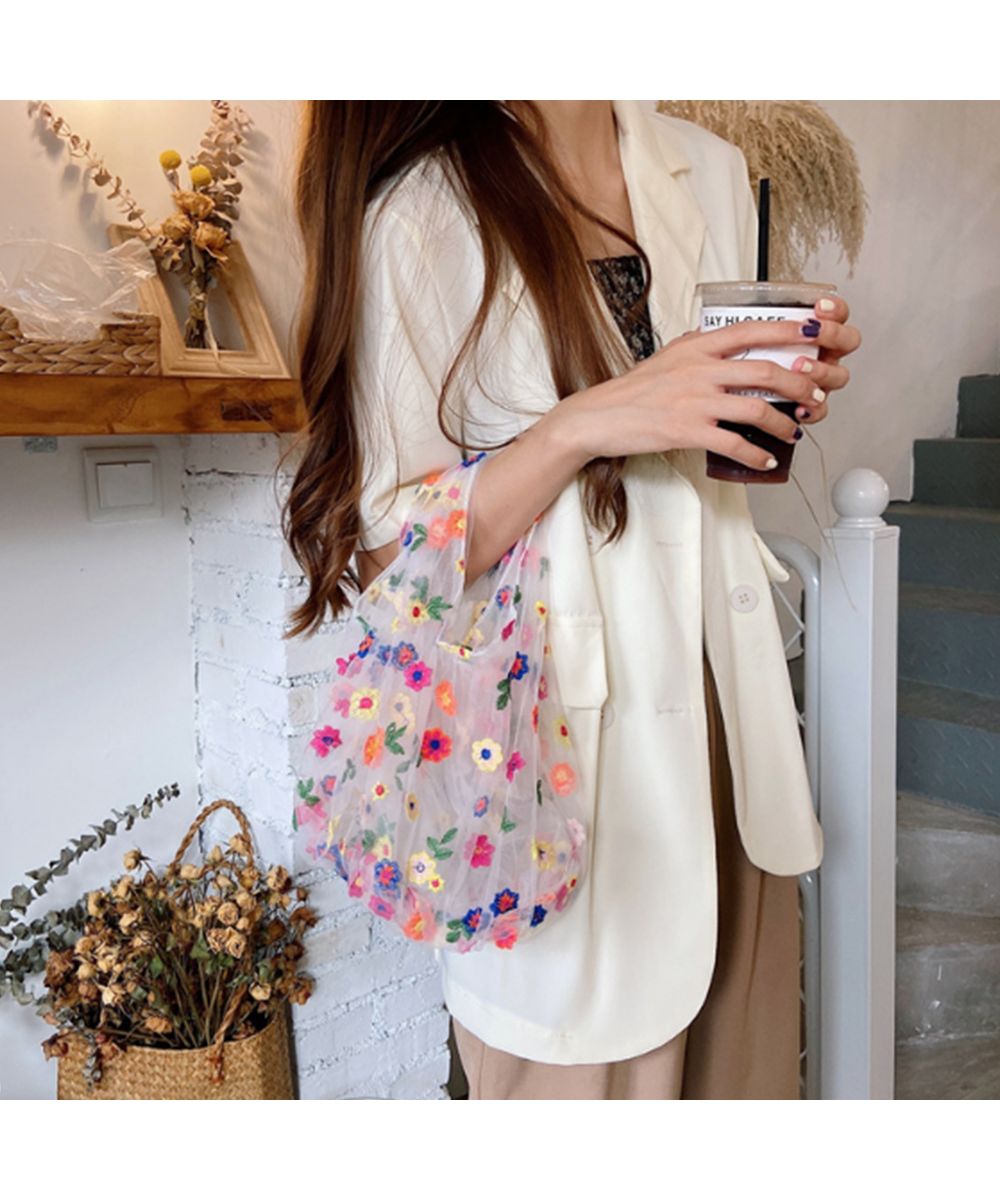 CHICWISH(シックウィッシュ)｜キラキラローズサテンハンドバッグ CHICWISH(シックウィッシュ)｜キラキラローズサテンハンドバッグ