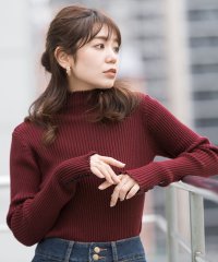 atONE/アットワン atONE メロウ襟タートルネックリブニット/505206088