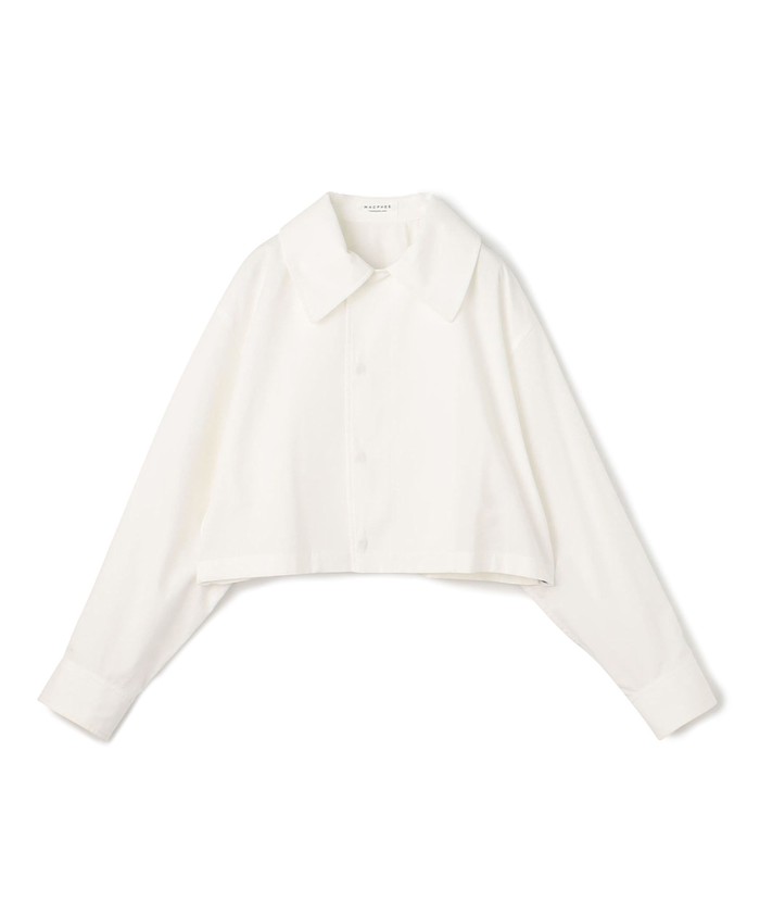 高質 セール 40%OFF】コットンタイプライター ショートジャケット シャツ+ブラウス(長袖+七分)