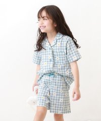 devirock/総柄開襟半袖パジャマ 子供服 キッズ 女の子 ルームウェア 半袖ルームウェア パジャマ /504589661