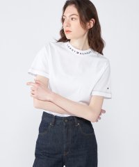 TOMMY HILFIGER/モックネックロゴショートスリーブTシャツ/505196422