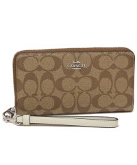 COACH/コーチ アウトレット 長財布 シグネチャー ベージュ グリーン レディース COACH FC4452 SVV7Q/505205492