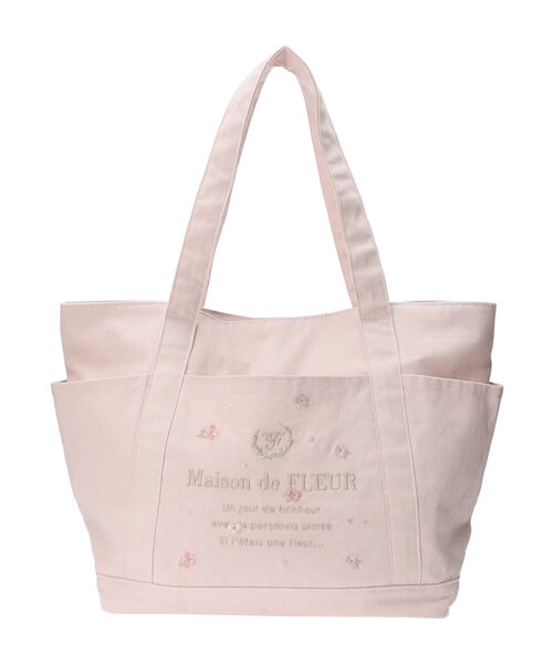 sakura刺繍Mトートバッグ(505208280) | メゾンドフルール(Maison sakura刺繍Mトートバッグ(505208280) | メゾンドフルール(Maison