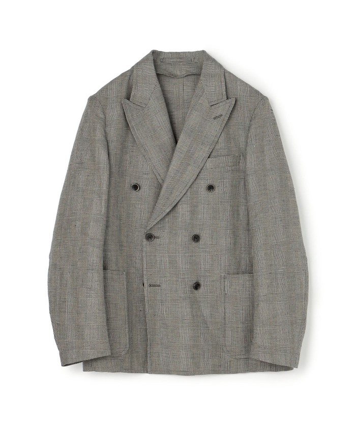 セール】リネンウール ダブルブレステッド6Bスーツ Dormeuil