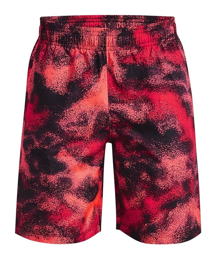 （UNDER ARMOUR/アンダーアーマー）アンダーアーマー/キッズ/UA WOVEN PRINTED SHORTS/キッズ BLACK/AFTERBURN/BLACK