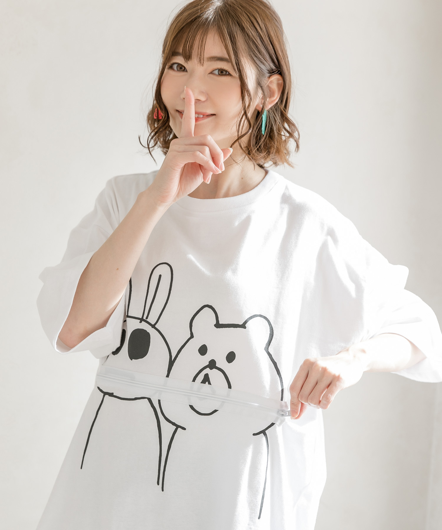 2WAYお口チャック柄BIG Tシャツ(505206002) | スカラー パリティ