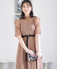 PourVous/プールヴー PourVous チュールレースパーティードレスセレモニー七分袖&ミモレ丈結婚式フォーマル ワンピース 20代 30代 40代/505211363